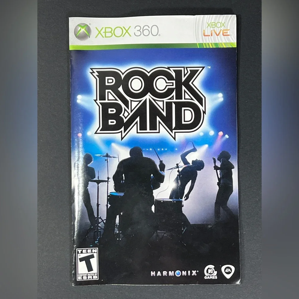 Rock Band Microsoft Xbox 360 Complete CIB Video Game Only NO Instruments